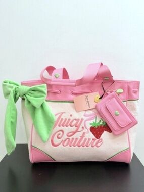 Juicy Couture Retro Strawberry Tote Handbag